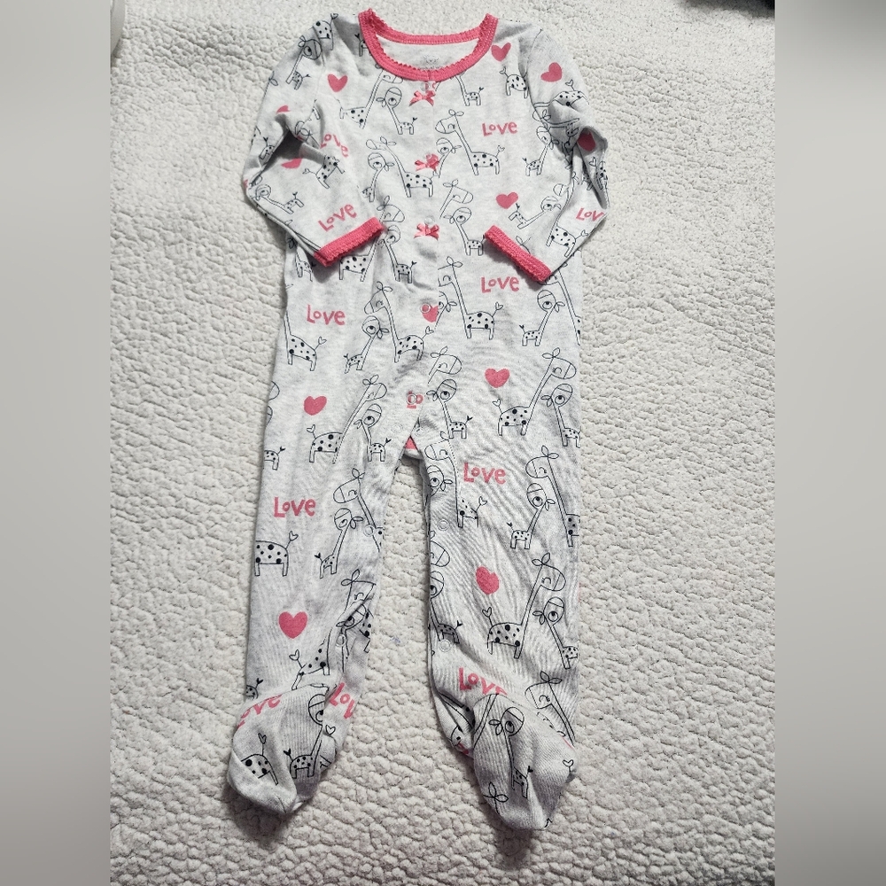 Adorable Koala Baby Gray and Pink One Piece